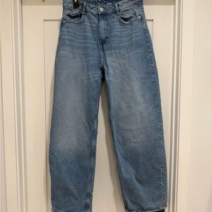 H&M Light Blue High-Rise Straight Jeans